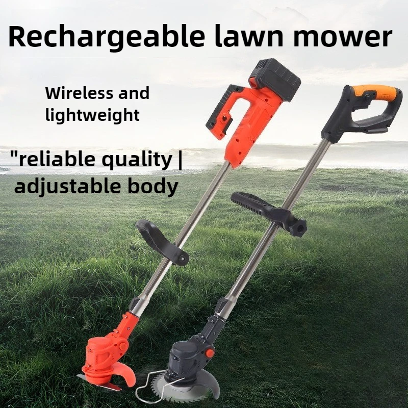 

24V Cordless Electric Grass Trimmer, Adjustable in Height Electric Lawn Mower, for Mowing Lawns and Shrubs Outdoors