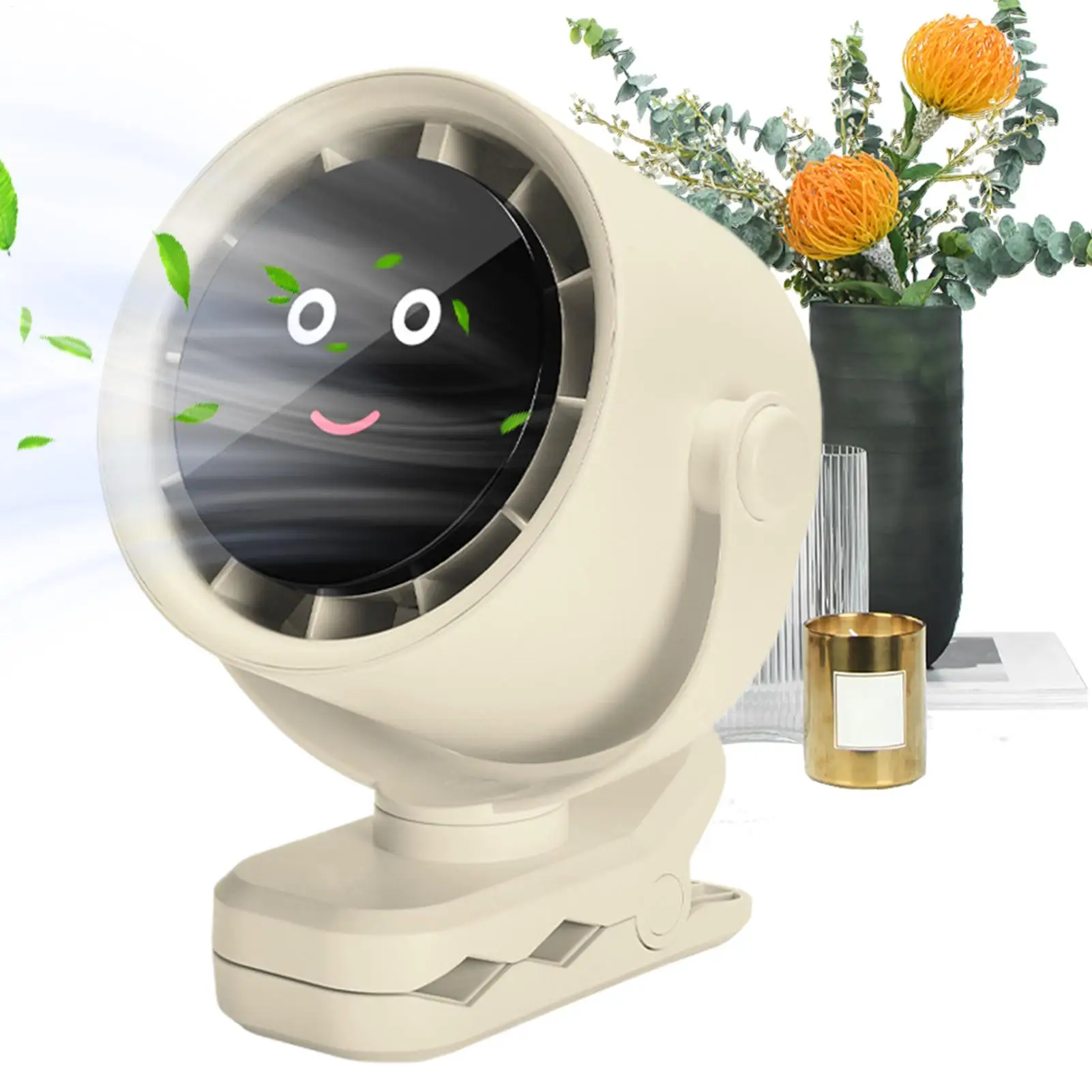 

Портативный зажимной вентилятор USB перезаряжаемый вентилятор 5-скоростной ветровой тихий охлаждающий мини-вентилятор для колясок, офисов на открытом воздухе, кемпинга, общежития