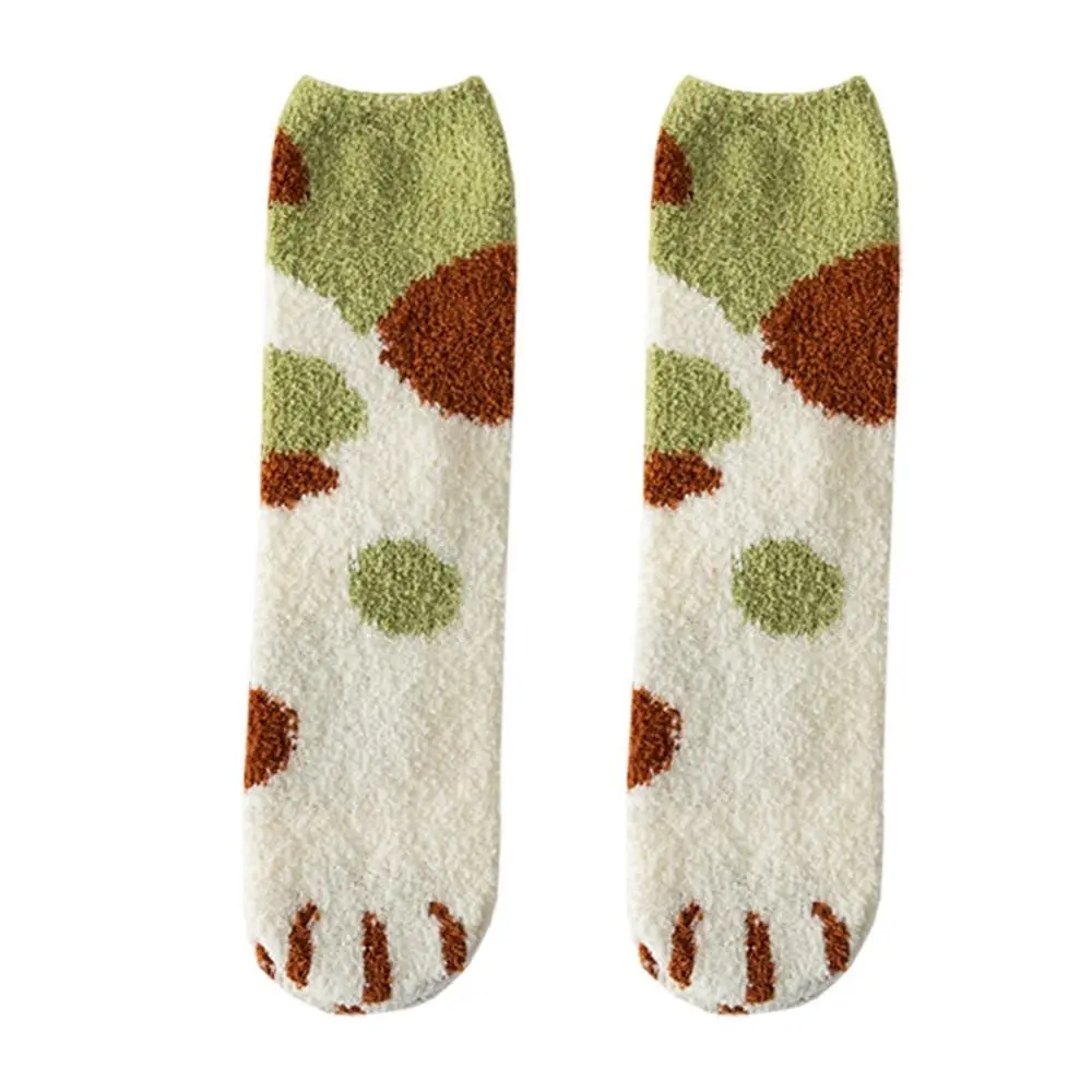

Home Sleeping Socks Elastic Coral Fleece Indoor Thermal Socks Apparel Accessories Women Socks Mid Tube Socks Korean Style Socks