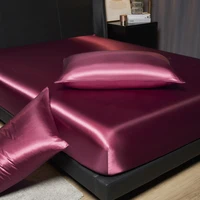 Luxury Satin Fitted Sheet Set - 35cm Height, King/Queen Size, Includes 2 Pillowcases, Timeless Elegance for Discerning Sleep 6