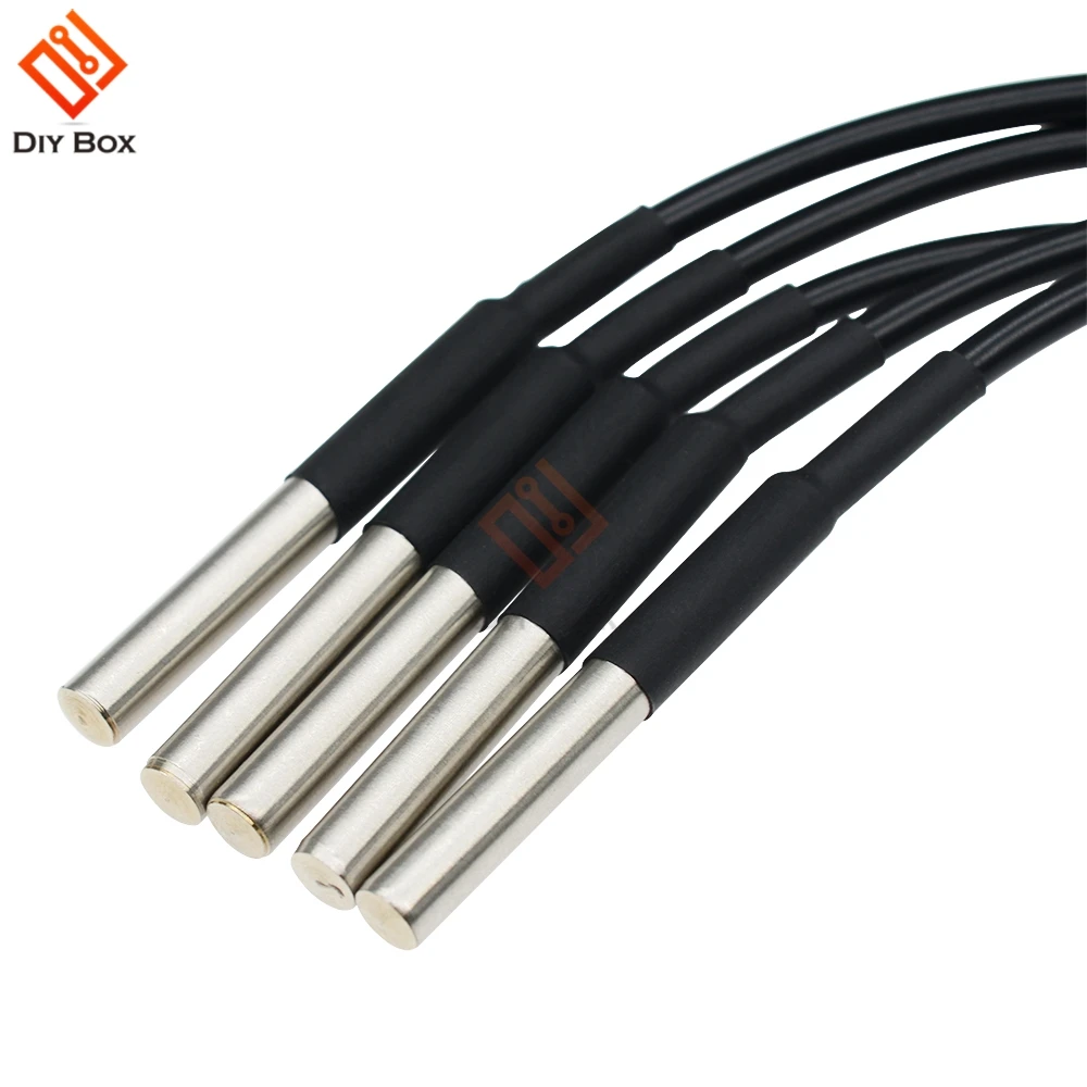 1m/2m/2.5m/3m ds18b20 à prova dntc água digital sensor de temperatura sonda ntc termistor cabo térmico compatível de aço inoxidável