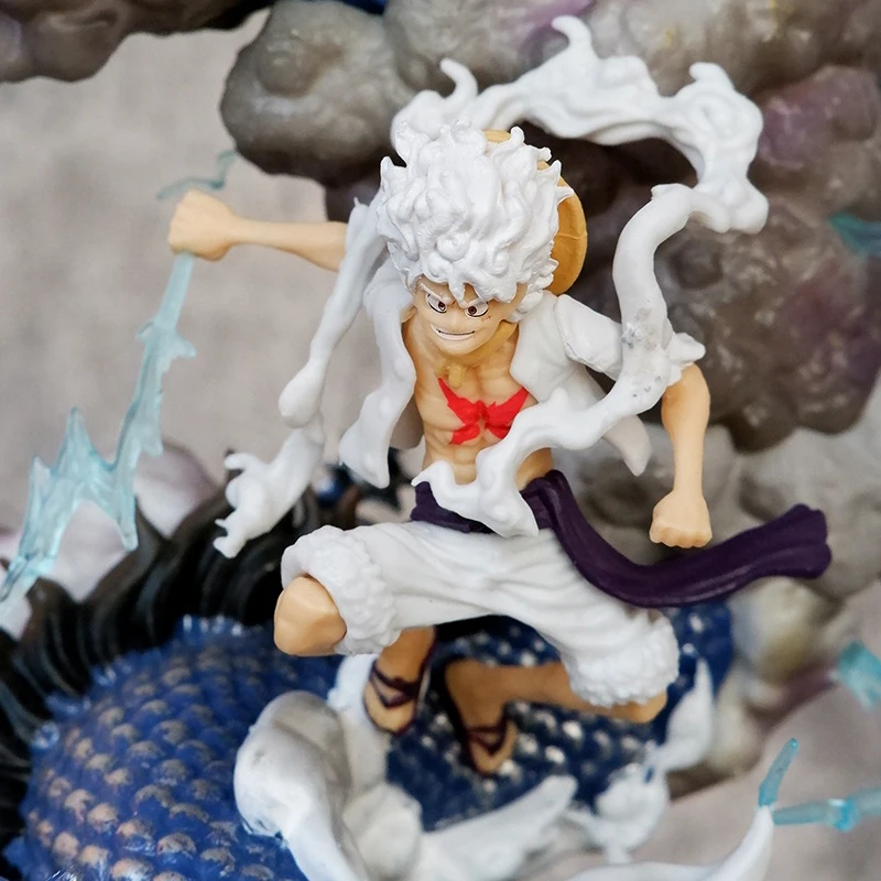 2025 23cm Figurki Akcji Anime One Piece Nika Monkey D Luffy kontra Kaidou Luffy Gear 5 Statuetka Model Kolekcjonerski Zabawka Prezent