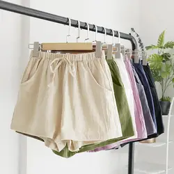 Women Fashion Plus Size Casual Basic Short Pants Solid Color Summer Beach Shorts Wide Leg Women Shorts Streetwear Female Clothes