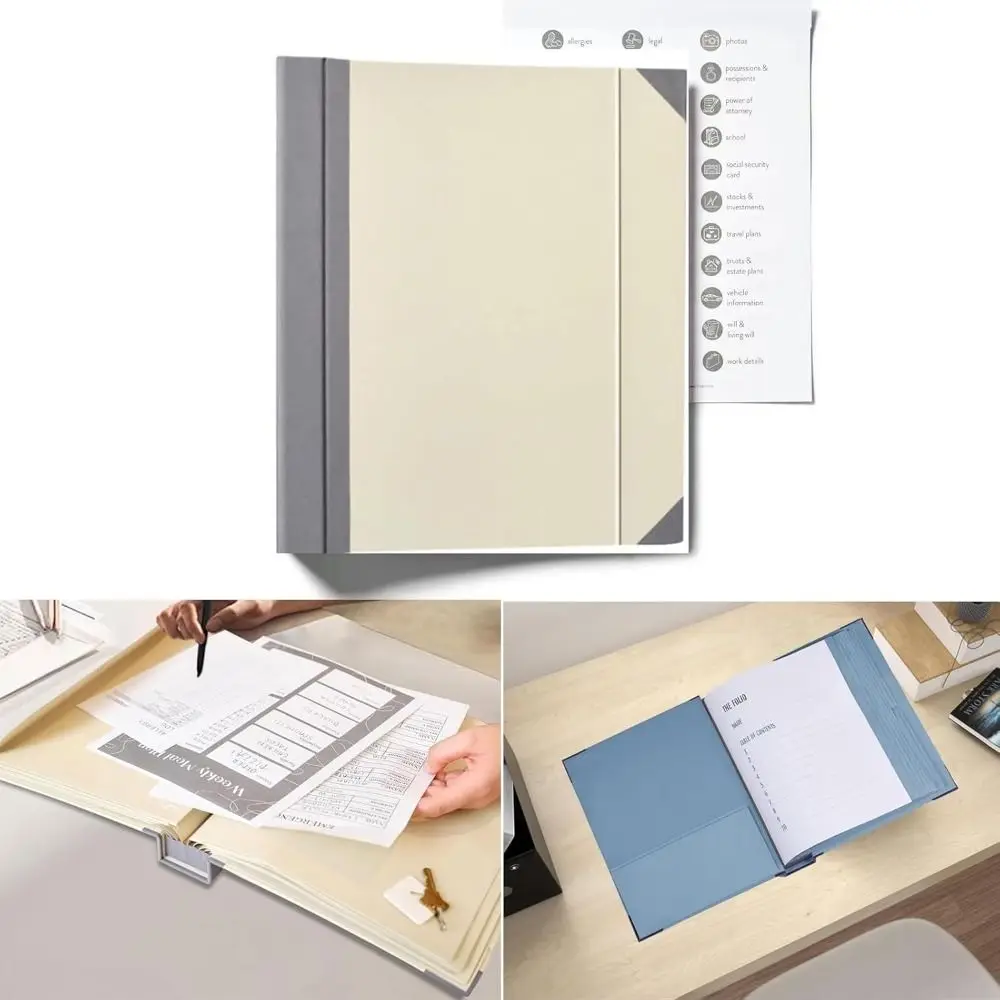 Loose Leaf Binder In Case I Go Missing Binder Quick and Easy Storage Reusable Important Document Organizer Keep Documents Safe