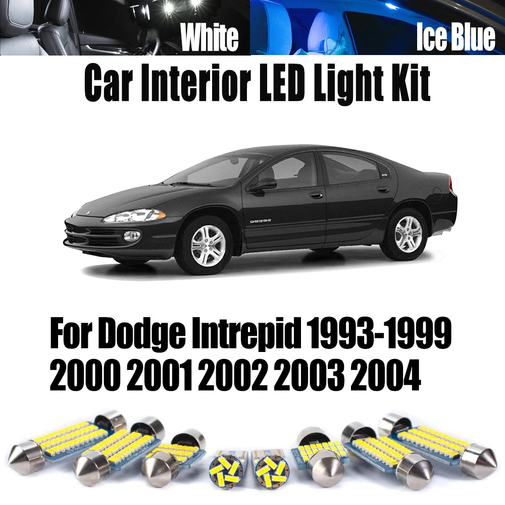 Canbus For Dodge Intrepid 1993- 2001 2002 2003 2004 Car Accessories Vehicle LED Interior Map Dome Footwell Door Bulb Light Kit