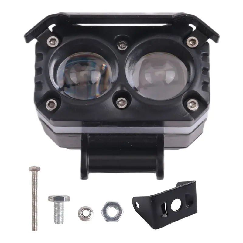 AU16-For Car Trucks SUV UTV 12V Motorcycle LED Spotlight Fog Lamps Hi/Low Mini Lens Headlight Driving Light