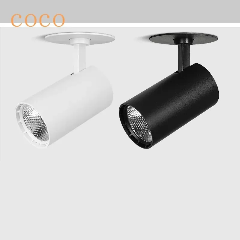 

Embeded LED Ceiling Track Downlight 360° Rotatable 90° Foldable White Black Gold Copper 6W GU10 Bulb Replaceable Wall Spot Light