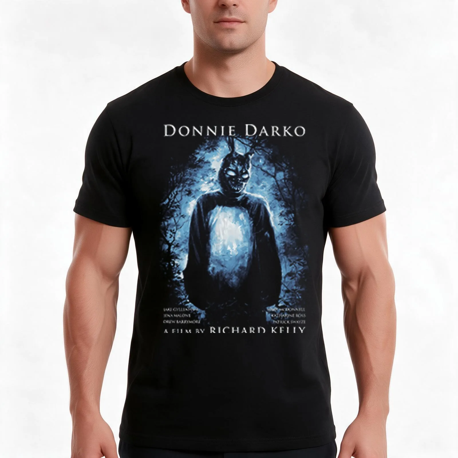 Donnie Darko T-Shirt, Summer Casual Cotton Tee, Oversized Streetwear Tops, Vintage Graphic Print, Loose Fit Short Sleeve