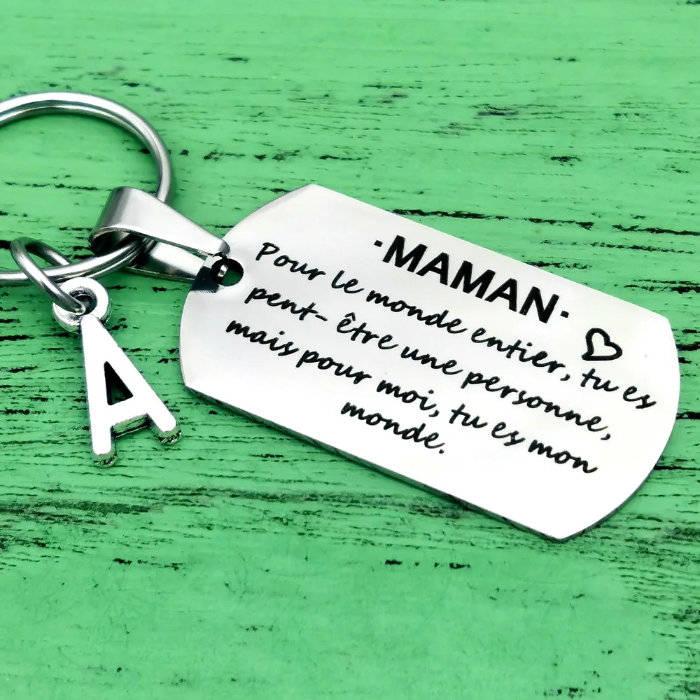 French Parent Gifts Mom Dad Keychain Gifts for Thanksgiving Father's Day Mother's Day Christmas Gifts for Mom and Dad