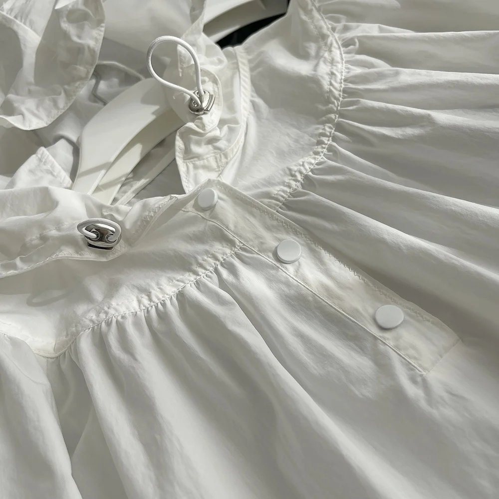 

Эффект для похудения, асимметричный, универсальный, с капюшоном, маленький, женский, для поездок на работу, с длинными пуговицами, Jaet