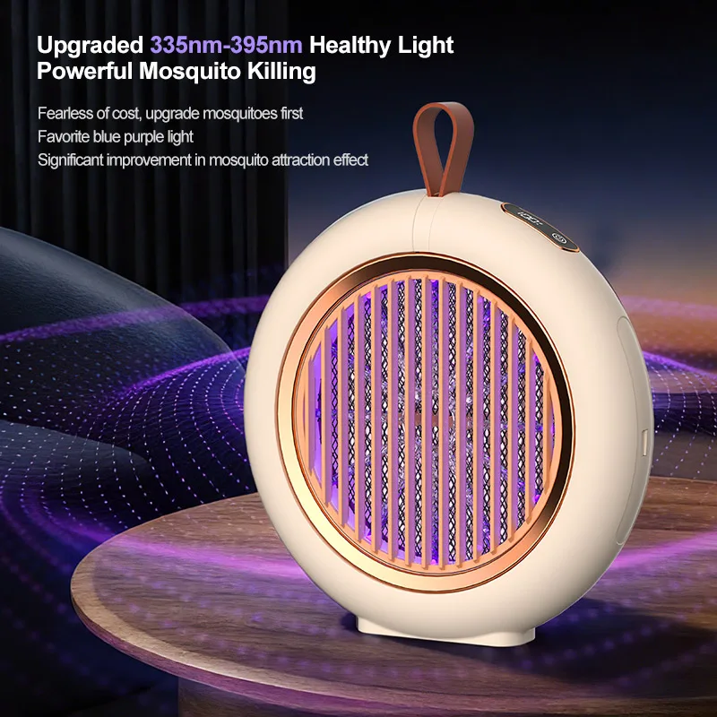 Rechargeable Mosquito Killing Lamp Camping Lantern Bug Zapper Mosquito Repellent with Racket Mosquito Zapper