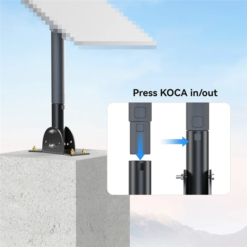 A72T Adjustable Mounting Kit For Starlink V2 Eave Bracket Satellite Support Stand Practical Internet Dish Pole Mount Kit