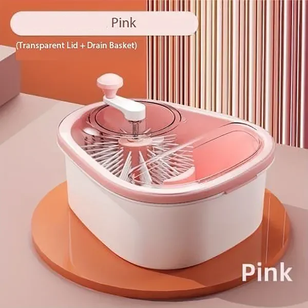 

1pc, Efficient Fruit and Vegetable Washer - Spin Cleaning Machine for Fruits and Vegetables - Manual Fruit Cleaner Device