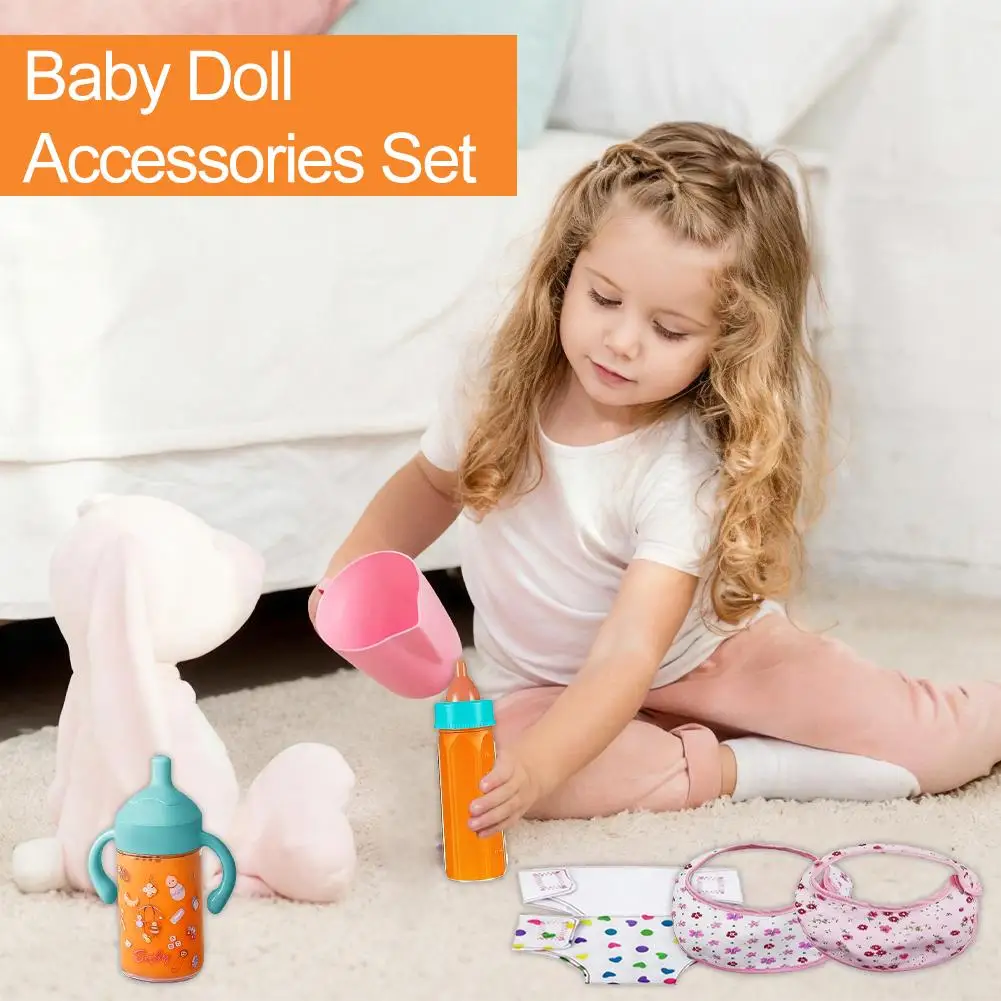 ชุดของเล่นตุ๊กตาเด็กหายไปได้ พร้อมขวดนม จุกนม และอุปกรณ์เสริม สมจริง สำหรับการเล่นสมมติเสริมจินตนาการ