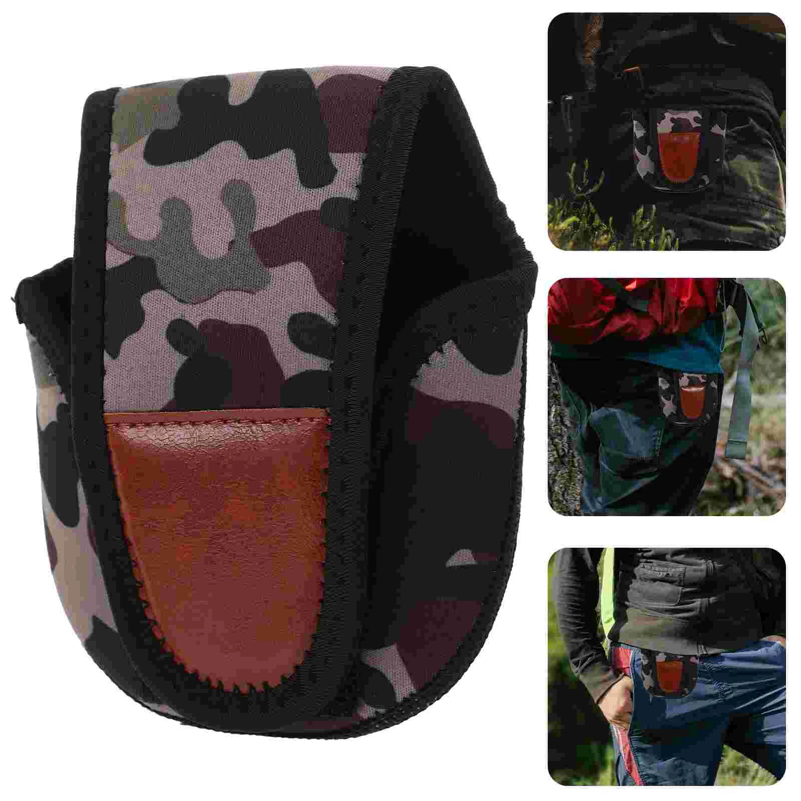 2 Pcs Shuidilun River Fishing Reel Protective Cover Portable Gear Storage Bag Protector Sleeve Case Containers Neoprene