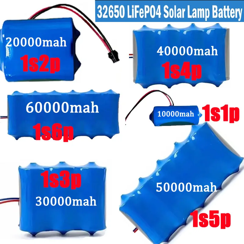 

Original 32650 Solar Lamp Battery 3.2V Large Capacity Lithium Battery Solar Street Lamp Floodlight Battery With Protection Panel
