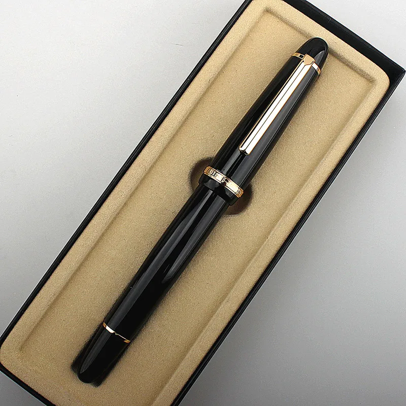 Neuer Jinhao X850 Metall-Füllfederhalter Schwarz-Gold EF F Iridium-Spitze Schul- und Bürobedarf Tintenstifte Geschenk Schreibwaren – Detail 1