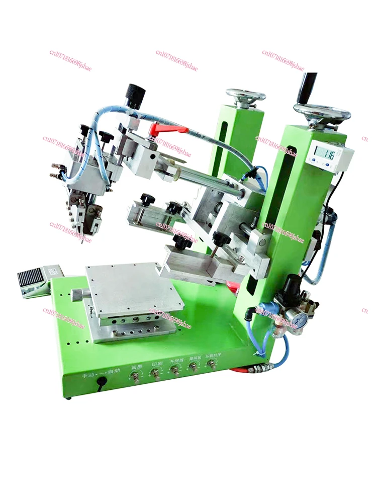 Semi-Automatic Screen Printing Machine Small Desktop Screen Printing Machine Pneumatic Plane High Precision Oblique Arm