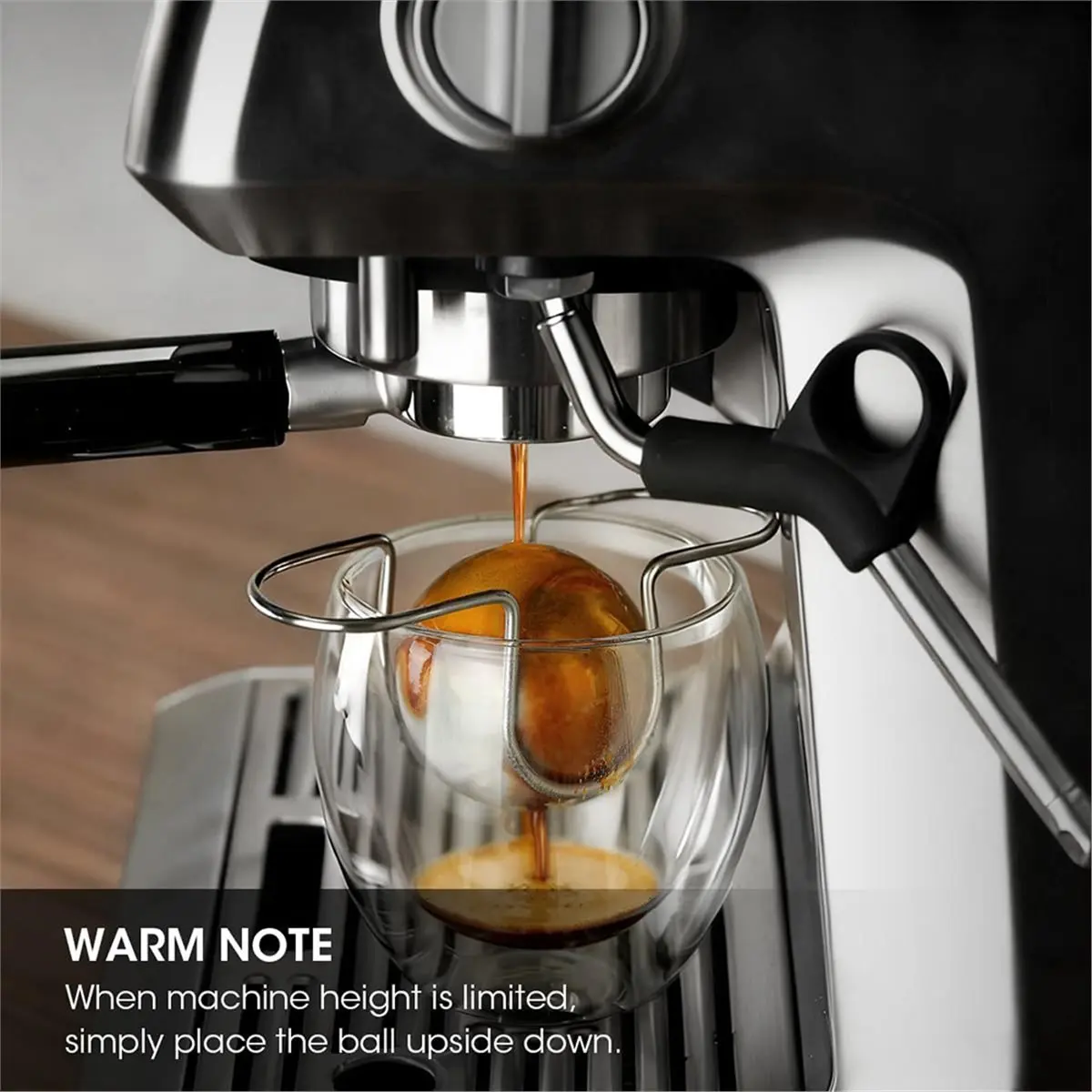 giftnew 2Pcs Espresso Cooling Ball Stainless Steel Cool Down Ice Ball for Coffee Espresso Accessories Extract Brew Chilling Tool