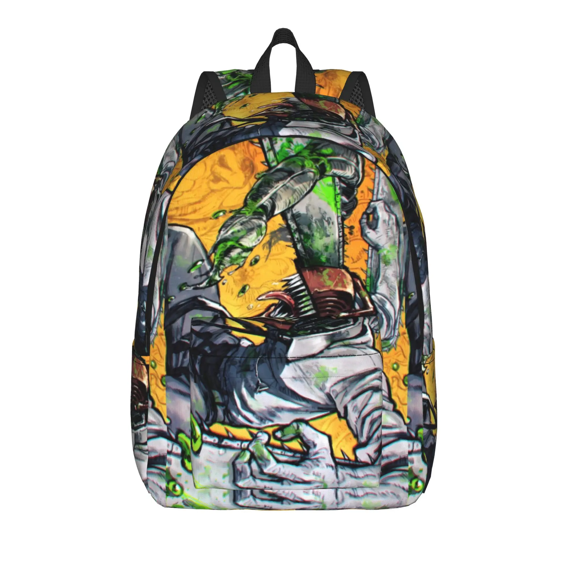 Denji fierce manga Backpack Chainsaws Mans Youth Polyester Workout Backpacks Big Kawaii High School Bags Rucksack