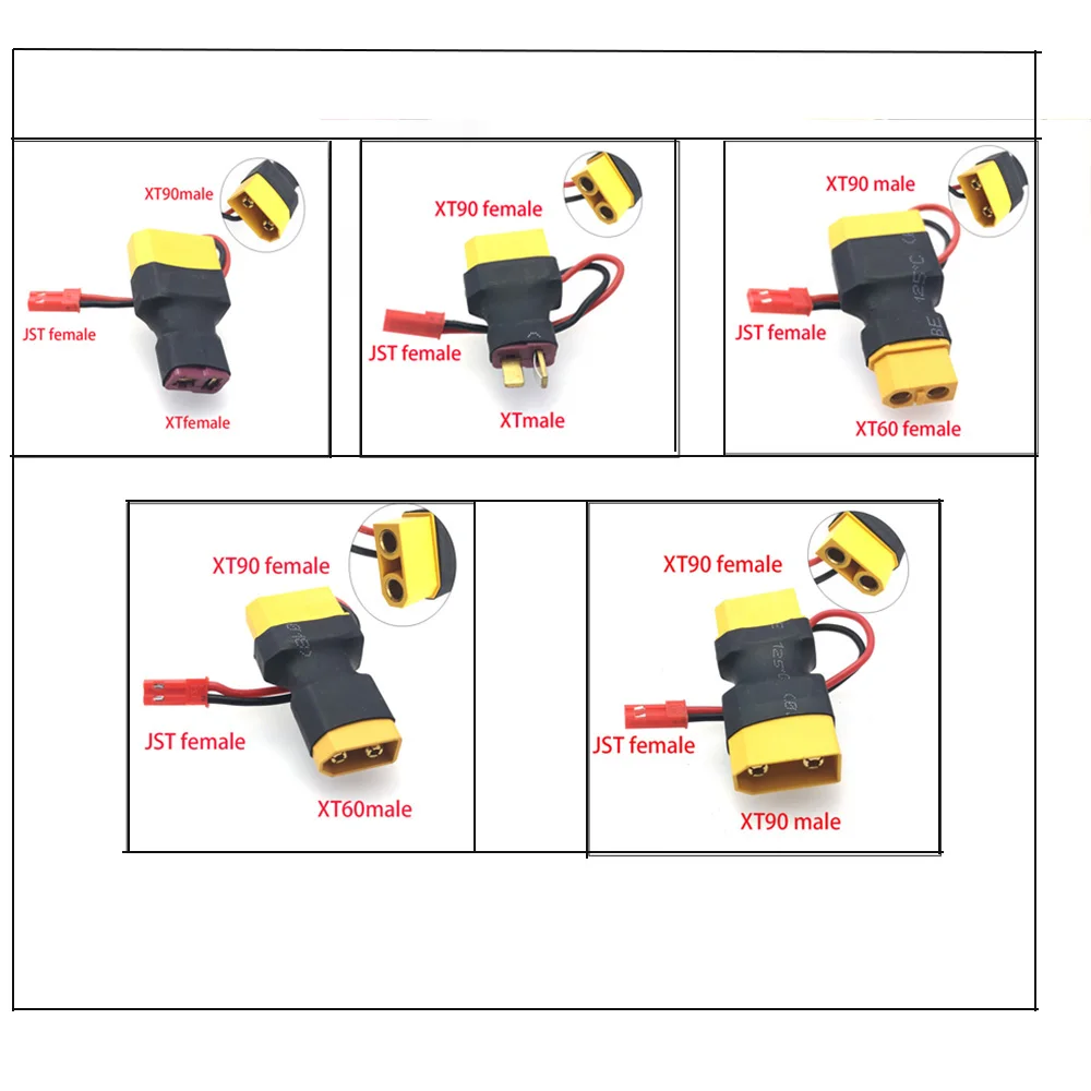 XT90 a XT 60 femmina maschio JST convertire il cavo del caricatore adattatore di alimentazione per Rc Drone Car Boat Dropship testa di conversione