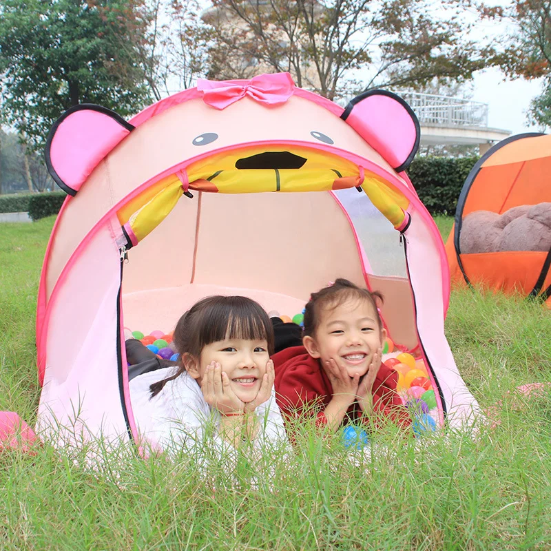 Tenda da gioco per bambini pieghevole da esterno e facile da trasportare Cartoon Indoor Play House senza installare la tenda giocattolo Casa De