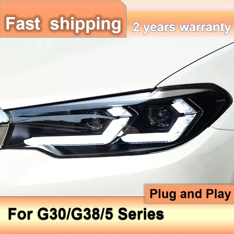 Car Accessories for BMW G30 Headlamps 2018-2021 BMW 5 Series Head Lights G38 DRL Dynamic Turn Signal High Beam Projector Lens