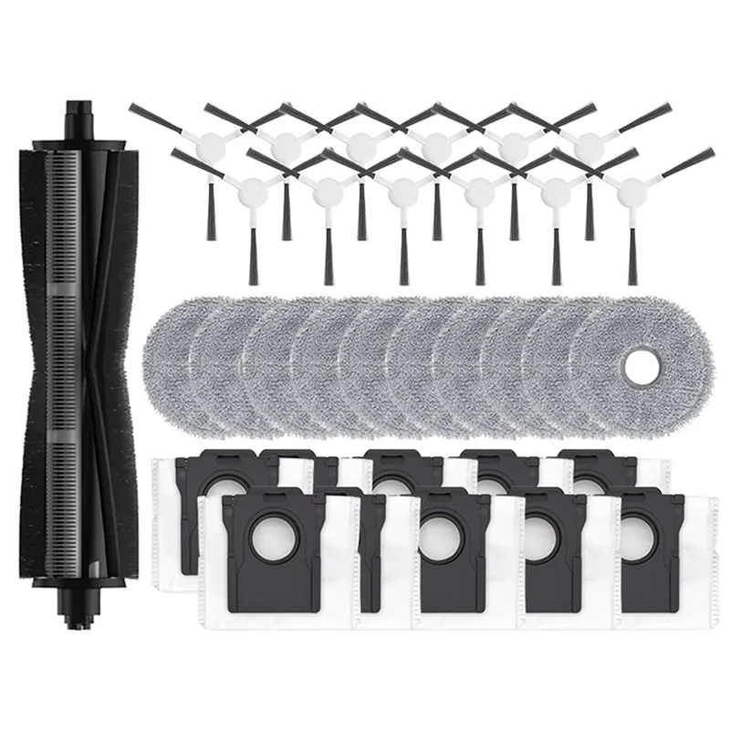 SANQ لـ Dreame Master One / Master Pro فرشاة جانبية رئيسية ممسحة ملابس خرقة كيس لجميع الغبار جهاز آلي لتنظيف الأتربة قطع الغيار