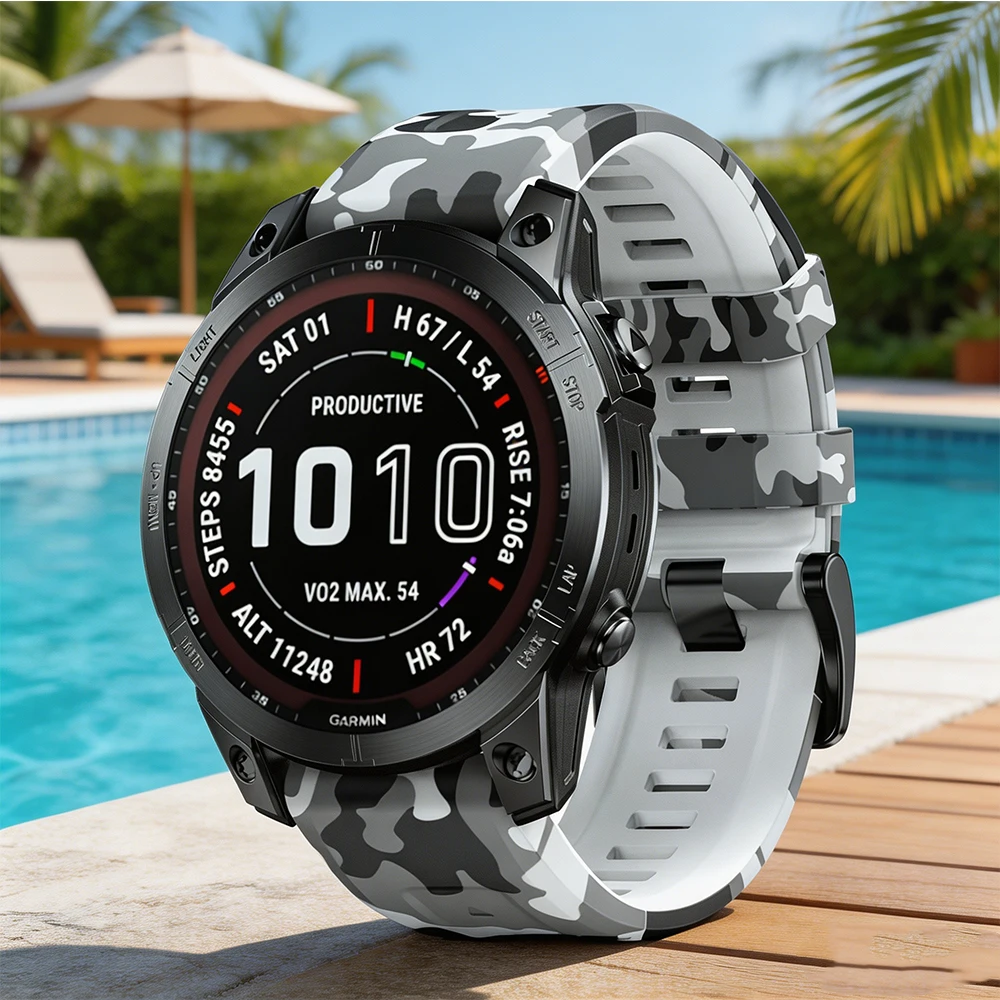 

Bracelet Silicone for Garmin Fenix 5 5X 6X 6 7X 7 3 3HR Plus Pro Enduro Instinct 2 Quatix 8 47 51mm Bracelet sport for 22mm 26mm