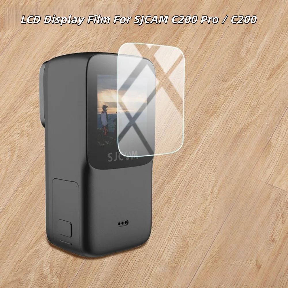 For SJCAM C200 / C200 Pro 4K Action Camera Lens Protective Film and LCD Display Film Tempered Glass Screen Protector