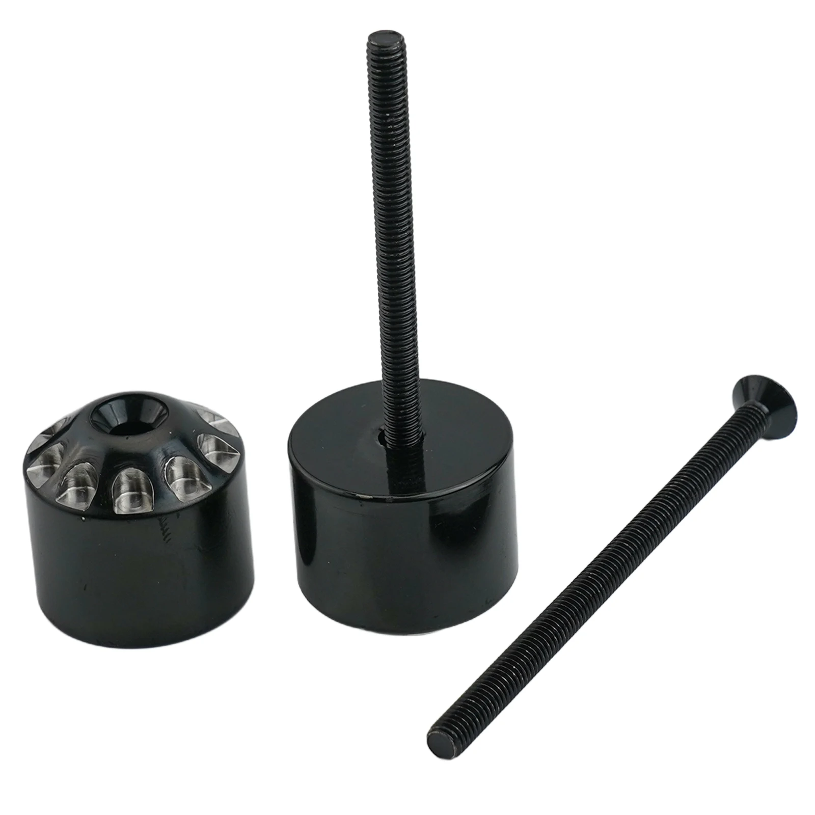 

During Motorcycling Black Silver Stainless Steel End Weights Motorcycle Performance Parts Etched Design For Aesthetics