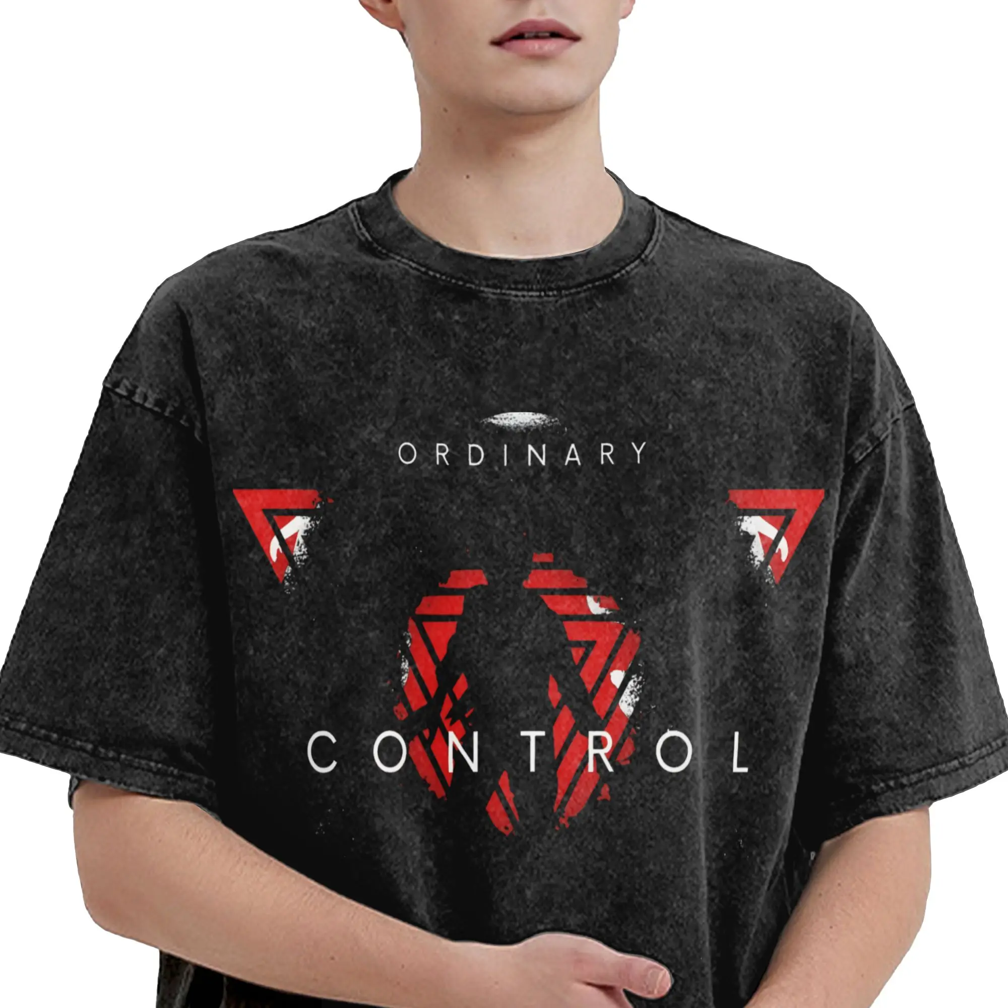 Harajuku Washed Shirt Jesse Control Outfit Vintage T Shirt Harajuku  Streetwear Short Sleeve Summer Tees
