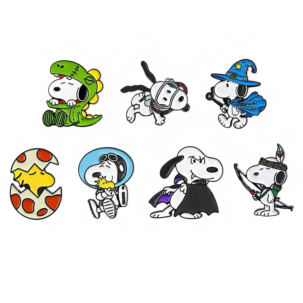 7-teiliges Set mit niedlichen Cartoon-Emaille-Anstecknadeln aus Zinklegierung, Ansteckbroschen und Abzeichen zur Dekoration von Rucksäcken, Hüten und Kleidung, Schmuck, Unisex-Geschenk für Freunde – Detail 2
