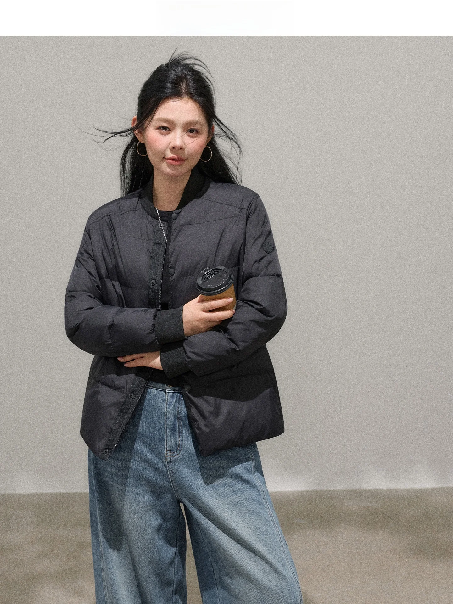 

Новая модная теплая зимняя куртка из хлопка и нейлона с круглым вырезом, на молнии, с длинными рукавами, больших размеров, для повседневной носки