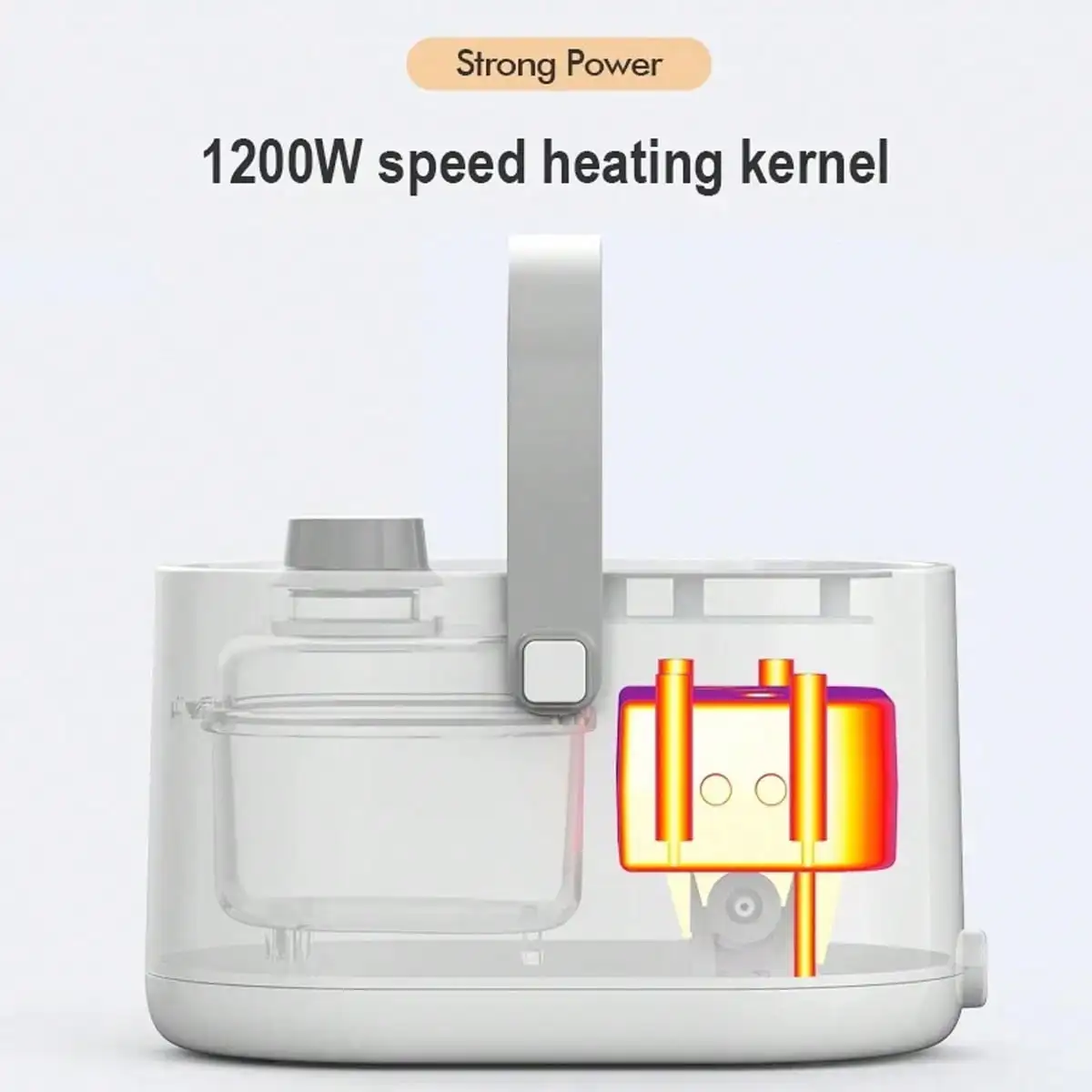 Powerful 1200W Handheld Steam Cleaner, High Pressure Portable Deep Clean for Home, Car, Kitchen with Brush Heads