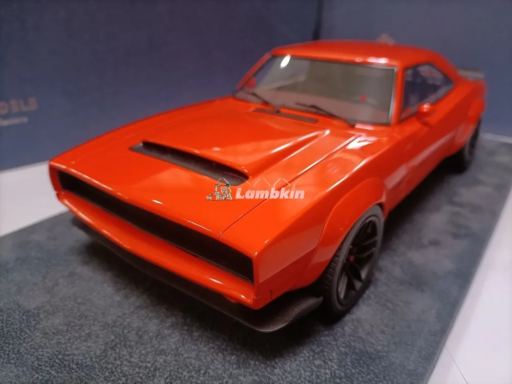 Engup 1/18 Dodge 426 Hellephant Orange Concept Car Model Classic Collectible Gift Ornament