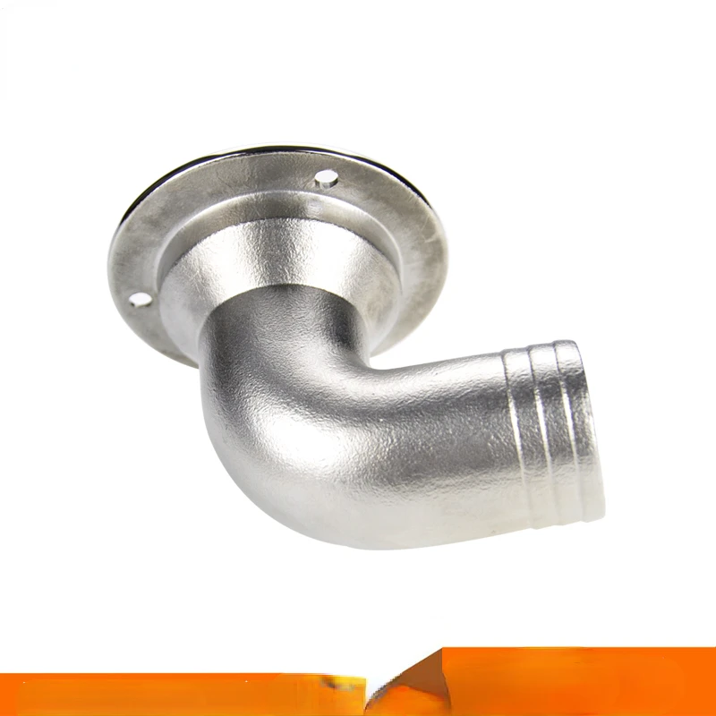 Marine 316 Stainless Steel Hardware Accessories Components Fixed Case Elbow Floor Drain 38mm Ship Yacht Fishing Boat