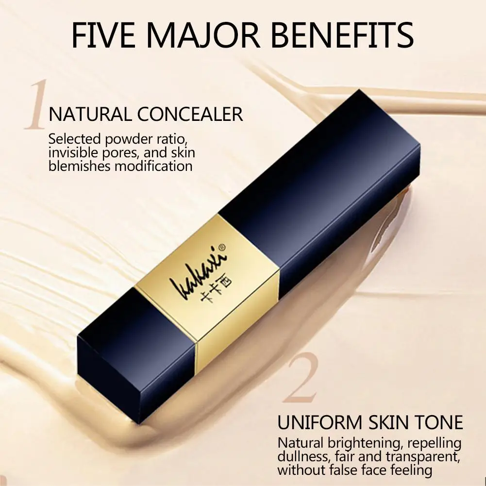 2in1 White Foundation Stick Contour Pen Concealer Stick Lasting Waterproof Brightening Covers Dark Circles Spots Acne Concealer