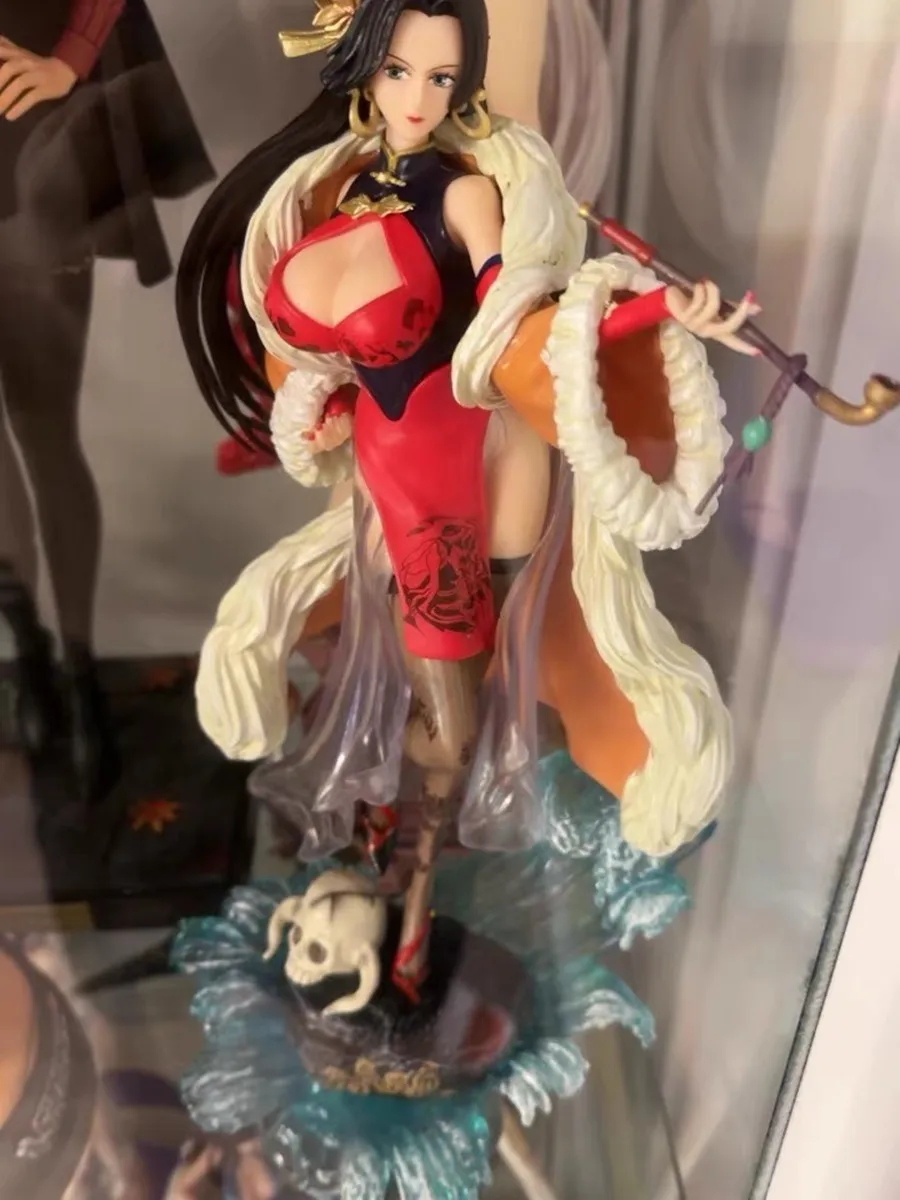 

36cm One Piece Figure Boa·hancock Anime Figurine Cheongsam Girl Pvc Action Figures Toys For Children Gift Collectible Model