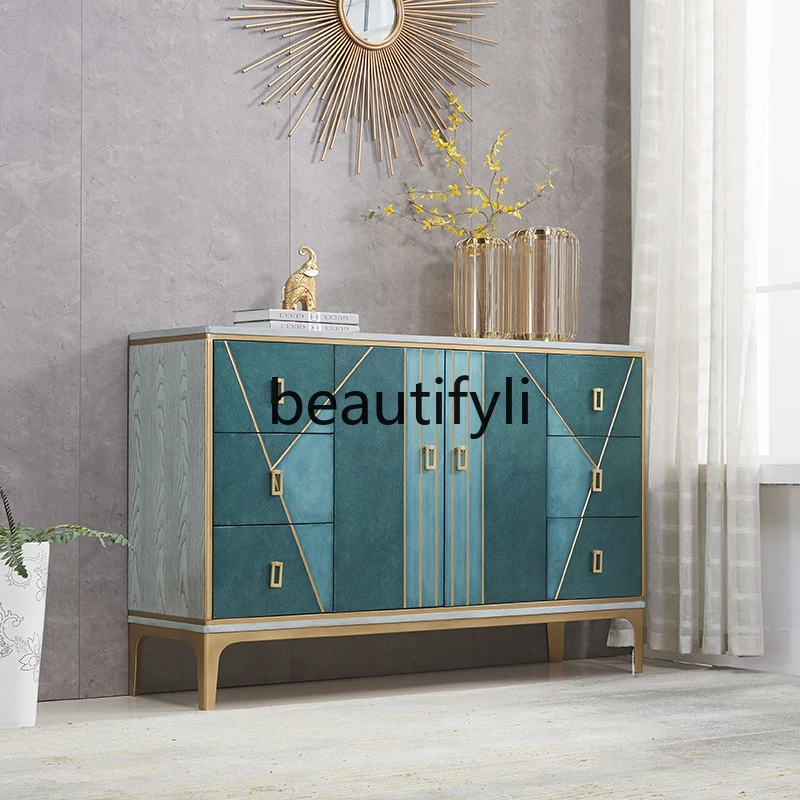 Light luxury bucket cabinet, post-modern simple American TV cabinet