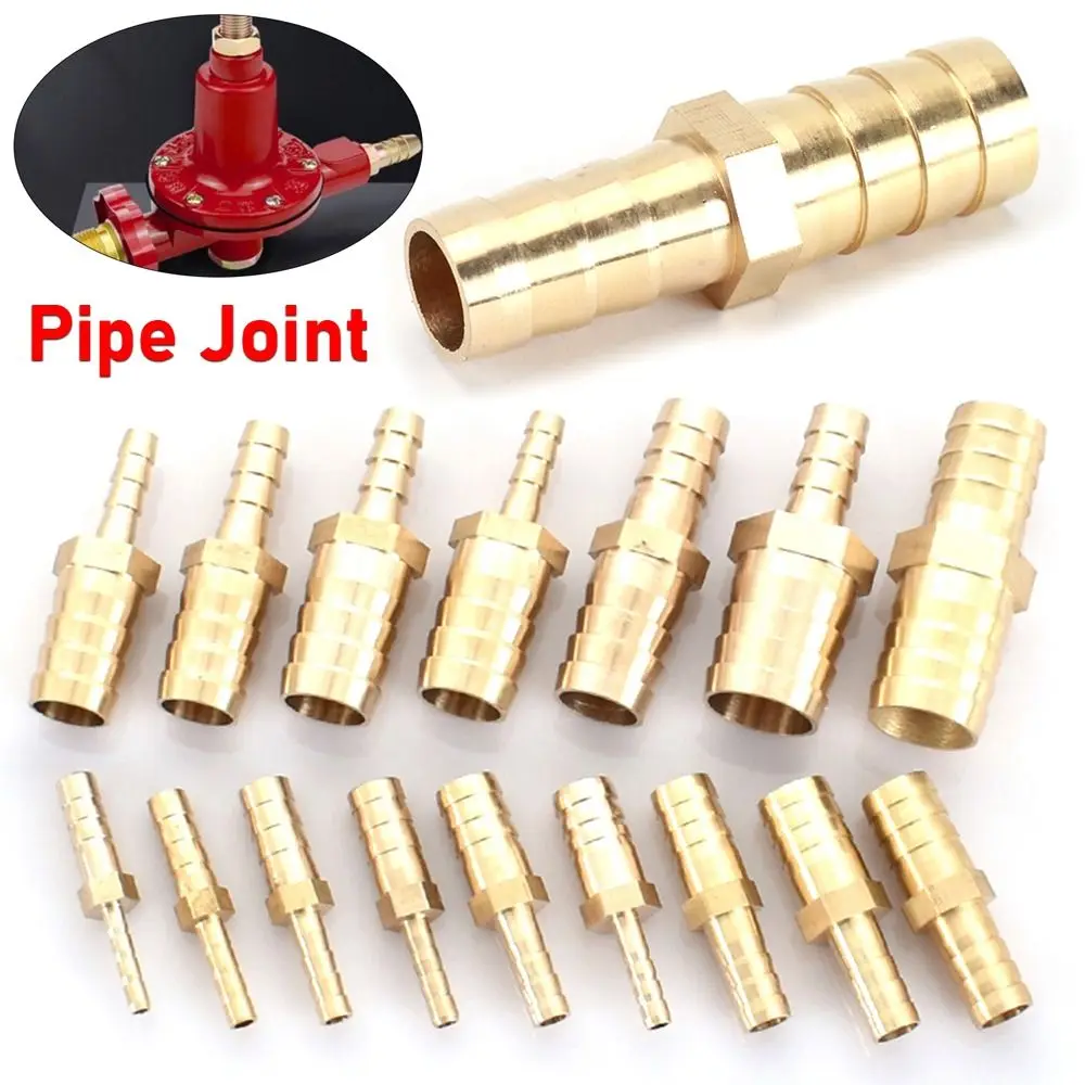 New Coupler Connector Adapter Straight Pipe Joint Pipe Fitting Brass Hose Barb Reducer Barb 2 Way Reducer Coupler PU PE Tube