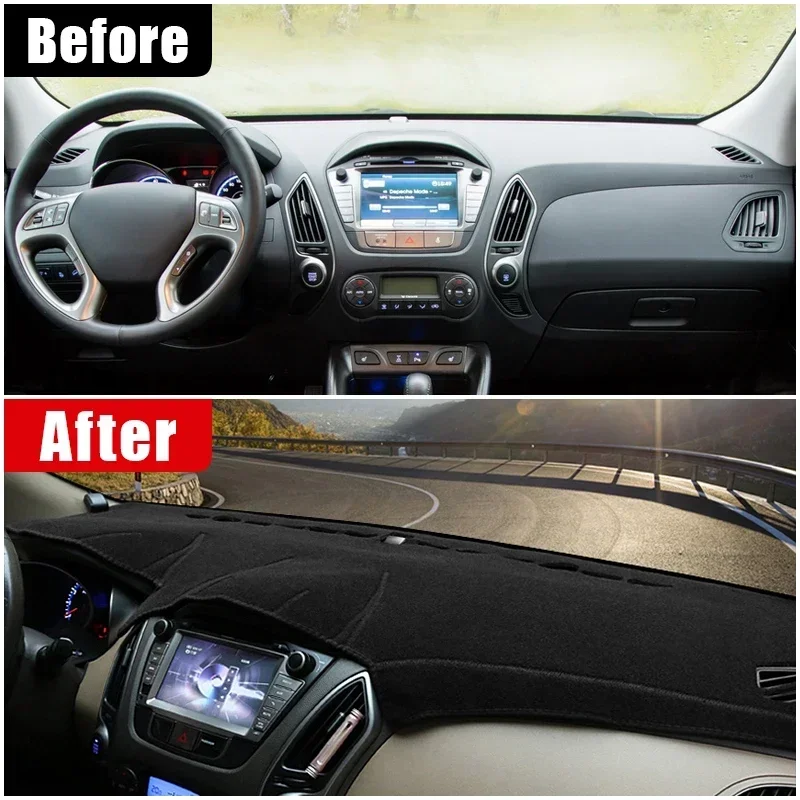 Car For Hyundai Tucson ix35 2010 2011 2012 2013 2014 Dashboard Cover Sun Shade Mat Avoid Light Pads Non-Slip Carpets Accessories