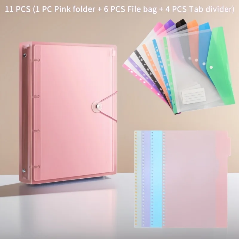 conjunto-de-11-pastas-a4-resistentes-em-pp-com-bolsos-expansiveis-e-divisorias-para-acessorios-de-escritorio-escola-e-casa-pasta-a4