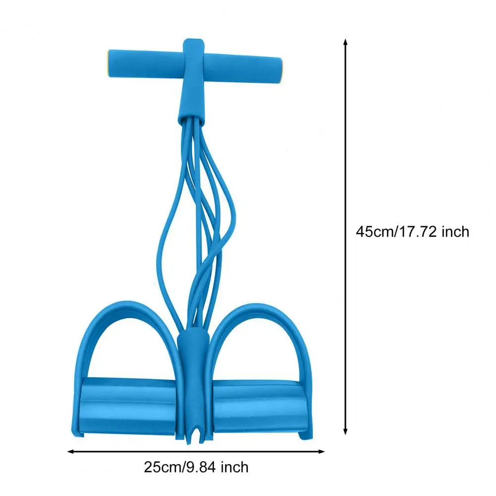 45cm 6-Tube Sit-up Pedal Resistance Band With Handle Elastic Yoga Pedal Puller Body Stretching Trainer Gym Workout Equipment