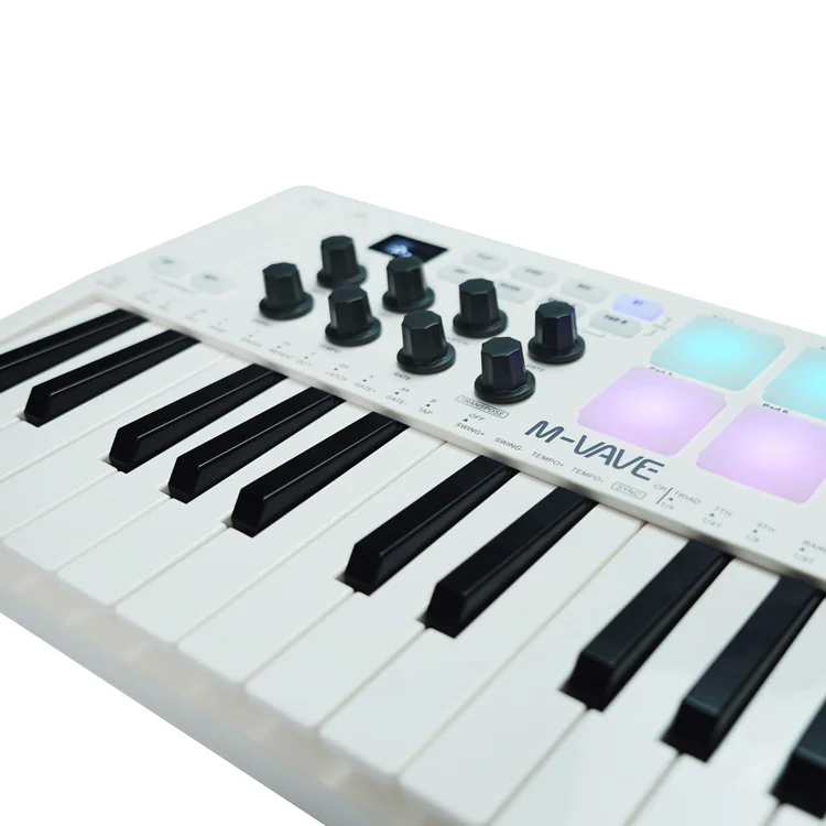 M-VAVE MIDI Keyboard MIDI Controller Portable Arrangement Keyboard RGB Strike Pad Keyboard Factory-SMK25
