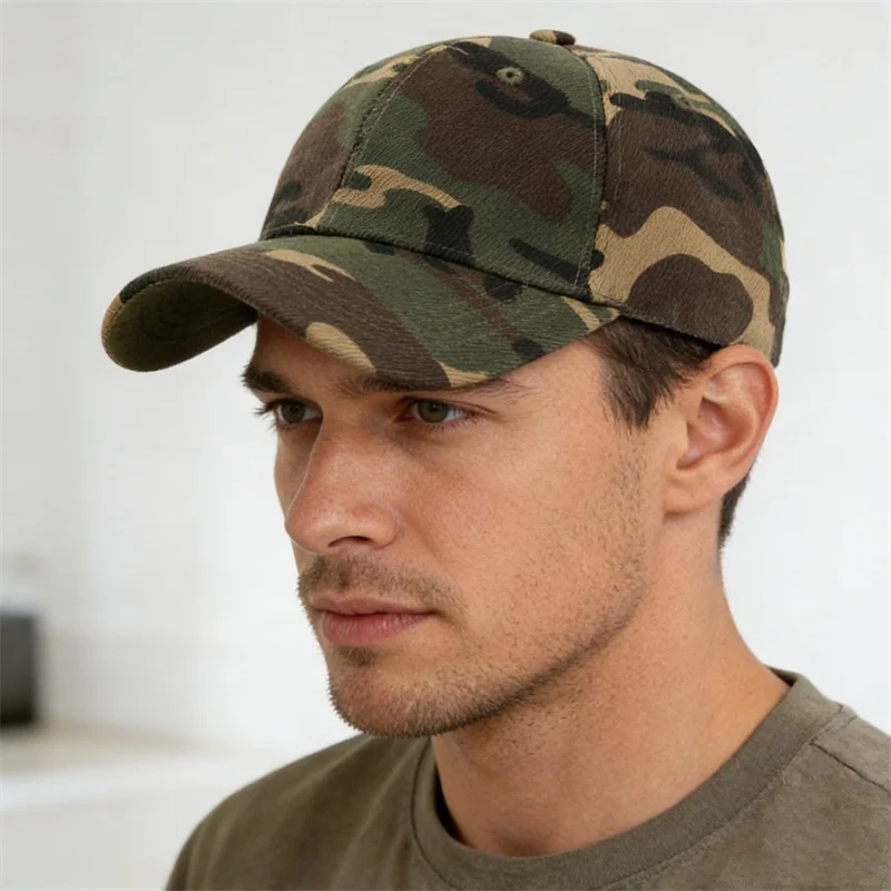 

Camouflage Printed Sports Running Sunhat Summer An-ti UV Golf Baseball Cap Hiking Cycling Jungle Hunting Armygreen Sunscreen Hat