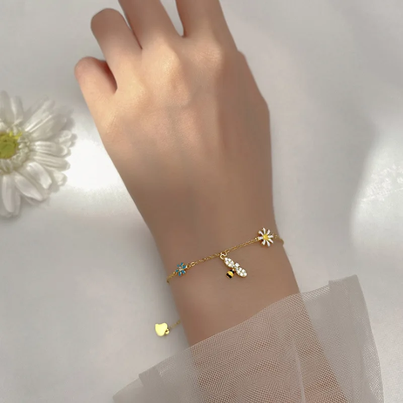 VENTFILLE 925er Sterlingsilber, diamantbesetztes Schmetterlingsarmband, Damenmode, Temperament, Blume, verstellbares Armband – Detail 24