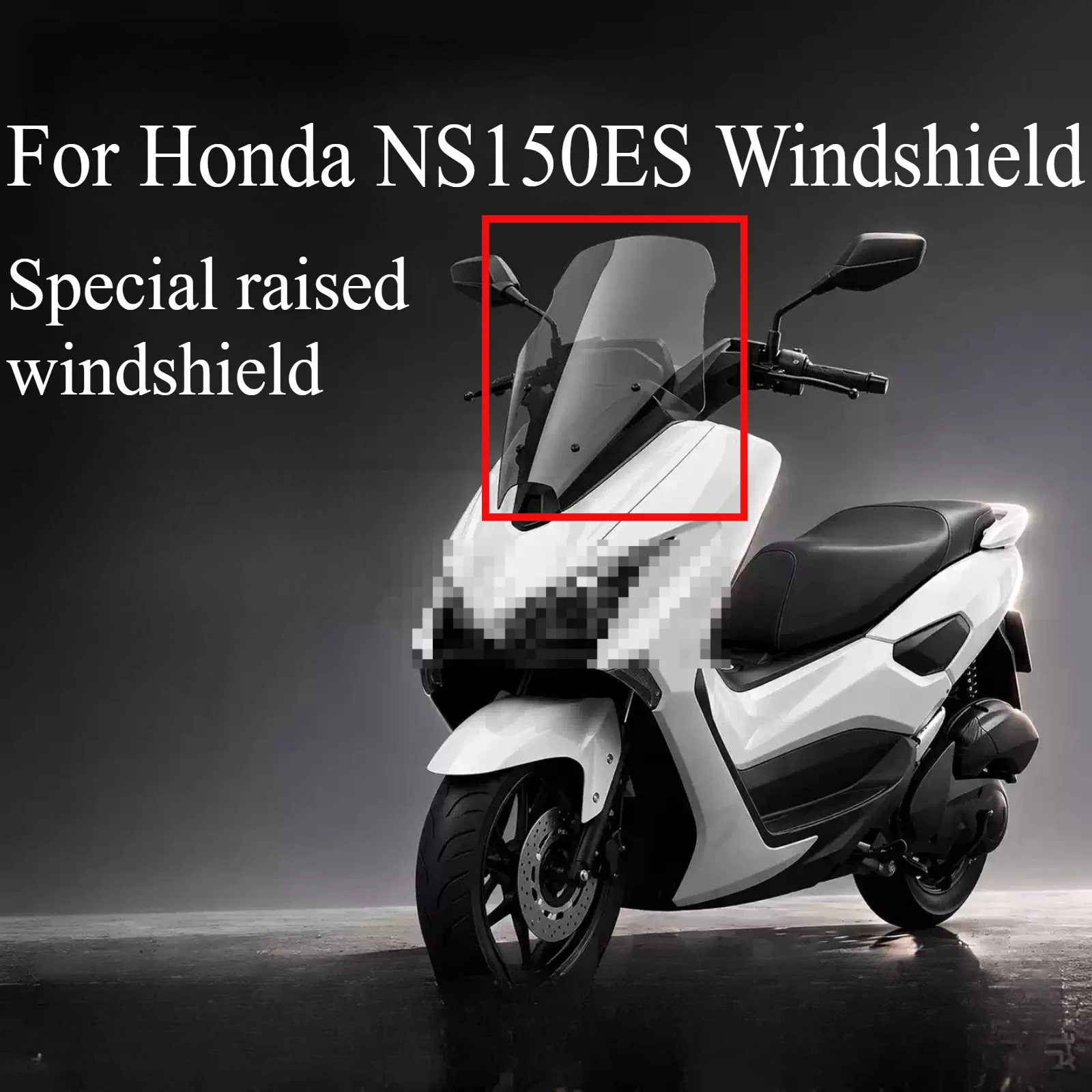 

For Honda NS150ES Motorcycle Modified Windshield Wind Deflector Heightened Windshield Durable Front Glass Accessories Parts