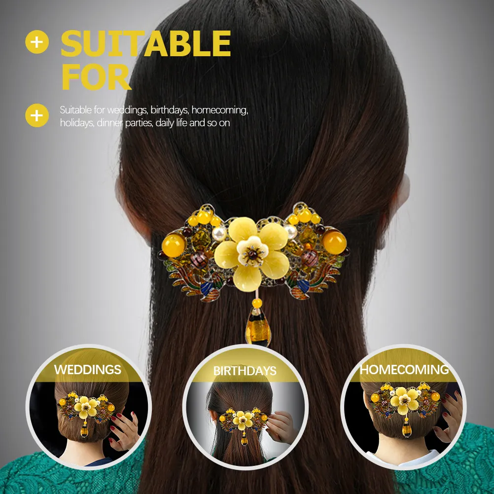 

Элегантная заколка для волос в виде хвоста из премиальных материалов, винтажный стиль, пружинный зажим, подарок на выпускной, заколка для хвоста