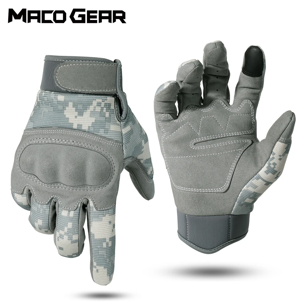 Hunting Tactical Gloves Camouflage Touch Screen Full Finger Anti-Slip Airsoft Shooting Paintball Outdoor Sports Protective Gear